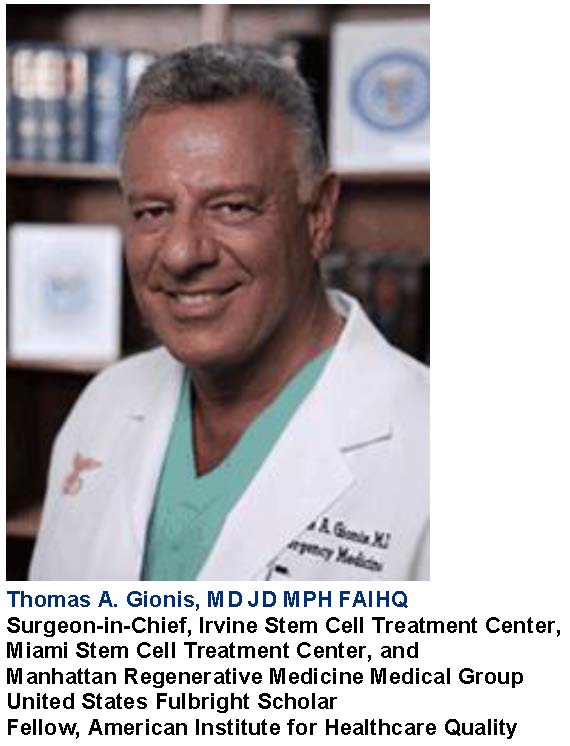 The Irvine Stem Cell Treatment Center Announces Adult Stem Cell Public